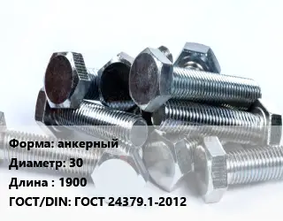 Болт анкерный 30х1900 ГОСТ 24379.1-2012